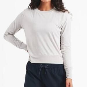 Vuori cotton terry lightweight pullover cream
Size small